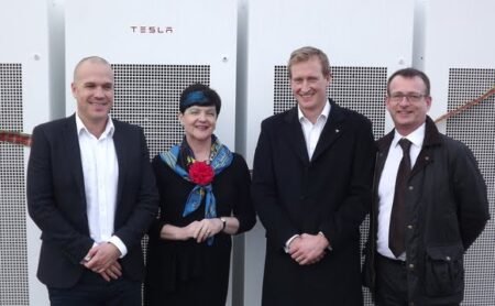 Tesla’s first large scale electricity storage facility in Europe officially opened by Energy Minister tesla image 1
