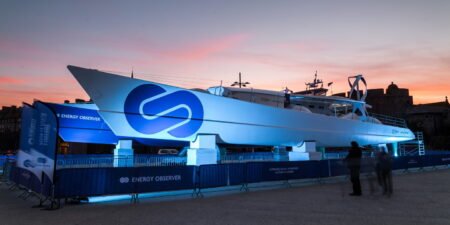 Prysmian aboard the Energy Observer, the first hydrogen vessel to circumnavigate the globe in a 100% green manner energy observer