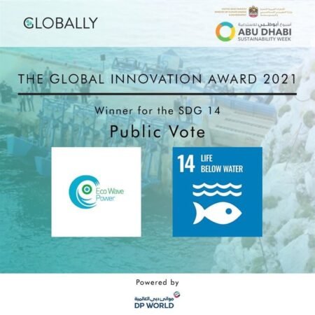 Eco Wave Power Wins the Global Innovation Award 2021 at Abu Dhabi Sustainability Week ecowavepoweraward