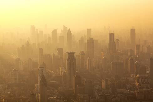 Air pollution seen over Shanghai