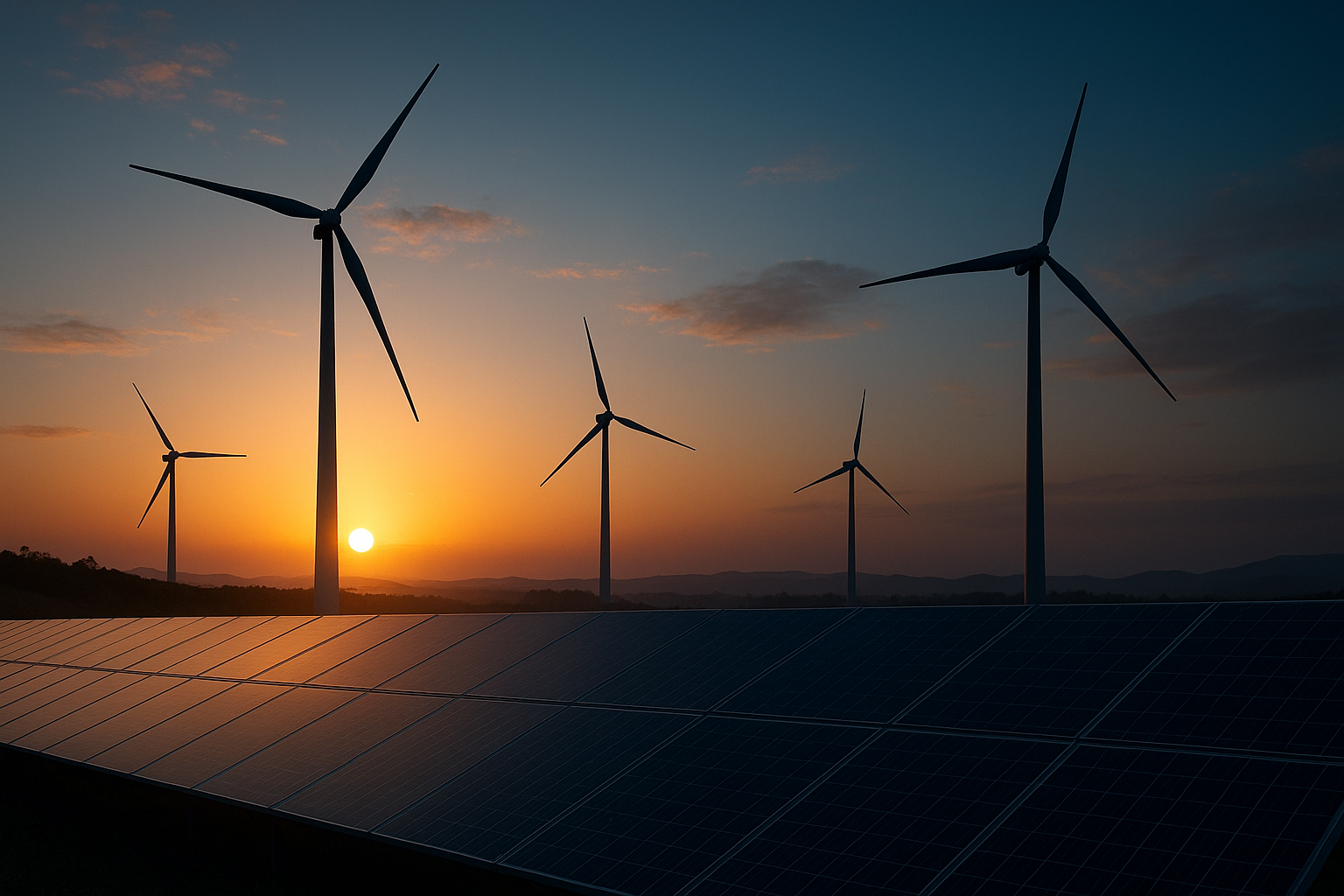 Solar and wind landscape